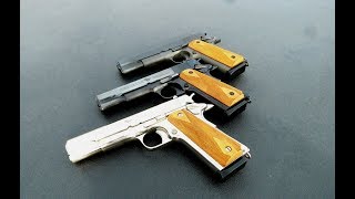 CIMARRON 1911 PISTOLS  Nickle Plated vs Blued vs Parkerized [upl. by Idnerb]