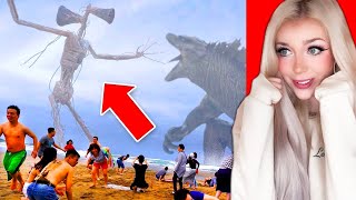 Reacting to SIREN HEAD vs GODZILLA IN REAL LIFE [upl. by Hammad918]