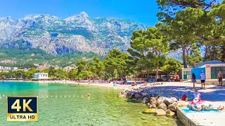 Makarska Riviera 🇭🇷 4K Walking Tour Baska Voda Brela Makarska Tucepi [upl. by Akinahs]