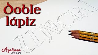 ✏️✏️ CALIGRAFÍA con DOBLE LÁPIZ Alfabeto UNCIAL [upl. by Annairda]