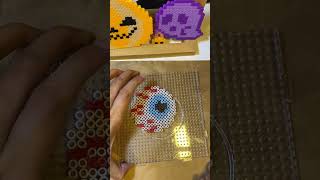 Eye asmr pixelart satisfyingvideo relaxing perlerbead diy eyes halloween october shorts [upl. by Ffilc]