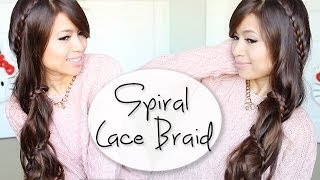 How to Carousel Lace Braid Hairstyle for Long Hair Tutorial [upl. by Ecallaw242]