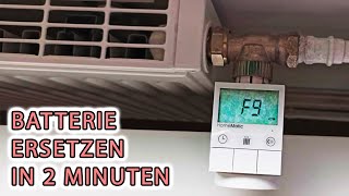 THERMOSTAT HEIZUNG Fehler F9 Batterie tauschen in 2 Minuten Smart Homematic [upl. by Aruasor]