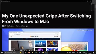 My One Unexpected Gripe After Switching From Windows to Mac [upl. by Furr]