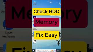 How to fix Hard Disk Memory in Windows 10  Shortcut way to check hard disk memory shorts [upl. by Brosy]