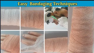 Bandaging Procedure  All Types of Bandaging Techniques  Medical amp Nursing  Health Sector [upl. by Sevein]