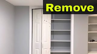 How To Remove Bifold Closet Doors EasilyStep By Step Tutorial [upl. by Kcirtemed]