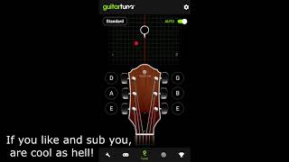 THE EASY WAY to tune a guitar a half step down with Guitar Tuna [upl. by Artined691]