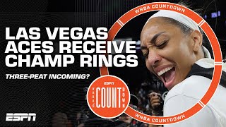 Las Vegas Aces receive 2023 WNBA Championship rings 💍  WNBA Countdown [upl. by Weigle217]