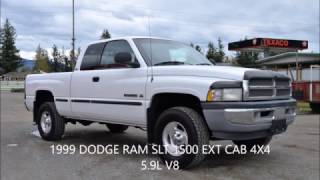 1999 DODGE RAM SLT 1500 4X4 59L V8 1 OWNER 25 SERVICE RECORDS [upl. by Noyk]