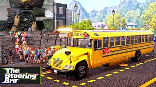 Ultimate School Bus Driving Experience  Bus Simulator 21  G29 Steering Wheel Gear Shifter Gameplay [upl. by Nnaid]