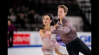 Madison Chock and Evan Bates  Skate America 2022 FD Practice [upl. by Anekam]