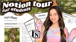 the BEST organization amp productivity system for students 🍎 Notion tour  free template [upl. by Yssis]