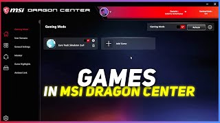 How to add any Game in MSI Dragon Center For BEST Performance [upl. by Dodge]