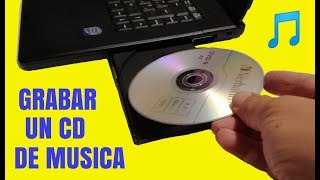 Como grabar un CD de musica en tu PC con windows [upl. by Elburt]