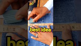 Jeans pant fitting hack 🤯fashion style hack unique ideas shorts [upl. by Shepp89]