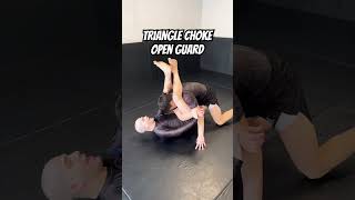 BJJ Triangle choke from open guard jiujitsu martialarts [upl. by Redmer]