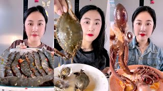 YUMMY 013 Eat Shrimp 🦐🦐 Octopus 🦑 🦑 Crab🦀🦀  Seafood 🦞🦞 😋mukbang seafood yummy [upl. by Slocum826]