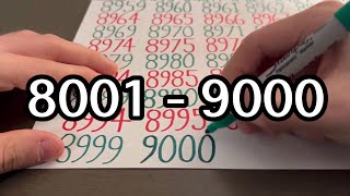 Writing Counting 8001  9000 [upl. by Inava899]