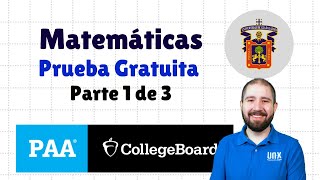 Examen Gratis PAA  Matemáticas Día 1  UDG [upl. by Ard340]