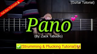 Pano  Zack Tabudlo No Capo  Strumming amp Plucking Tutorial [upl. by Nosle]