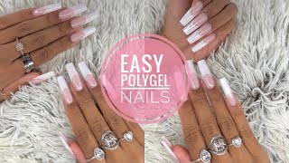 POLYGEL TUTORIAL FRENCH TIPS  NAIL TUTORIALS FOR BEGINNERS [upl. by Isabel451]