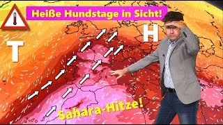 SaharaHitze rutscht nach Deutschland über 35 °C möglich Hitzespitze bei 40 °C Punktsieg GFS [upl. by Marita]