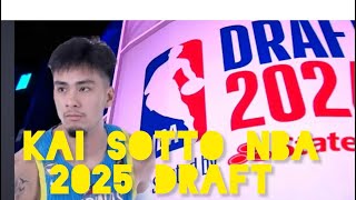 KAI SOTTO 2025 NBA DRAFT UPDATE [upl. by Aicetal]