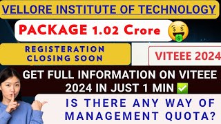 VIT Admission 2024VITEEE ApplicationImportant DatesAdmission procedureDirect Admission [upl. by Eahcim633]