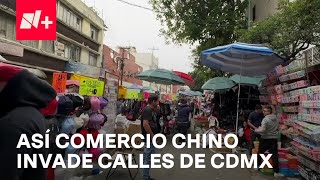 Comerciantes y productos chinos invaden calles del Centro de la CDMX  Despierta [upl. by Markman]