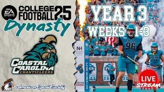 🏈Year 3  Weeks 13  Coastal Carolina Chanticleers DYNASTY 🔴LIVE STREAM [upl. by Chelton303]