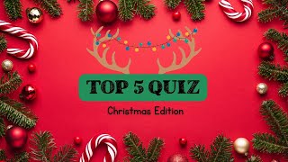 Christmas Top 5 Quiz 🎄 Christmas Game for English Learners  Easy Peasy English [upl. by Chad740]