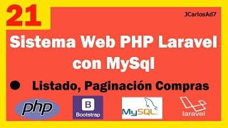 Sistema web PHP con laravel y Mysql 2136 Compras Listado y paginación [upl. by Legin]