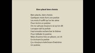 Bien placés bien choisis Raymond Queneau [upl. by Swigart]