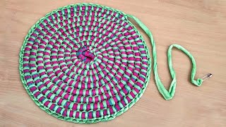 Doormat making at home Handmade doormat Paydan bnane ka tarika Braided rug Home Creativity [upl. by Iams282]