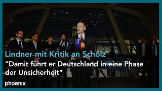 Kanzler entlässt Finanzminister Pressestatement von Christian Lindner  071124 [upl. by Tayyebeb168]