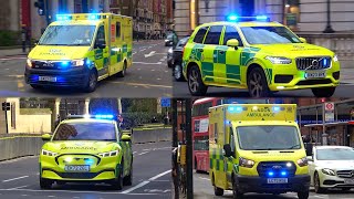 London Ambulance response vehicles emergency lights  sirens collection [upl. by Okikuy]