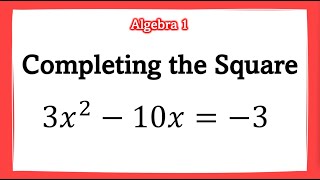 📝 Completing the Square 📚  Algebra 1  Math Boost Camp [upl. by Keily936]