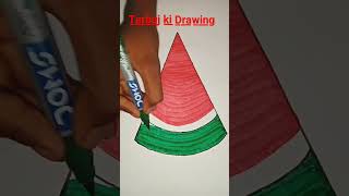 how to draw tarbuj 🍉🍉🍉 drawing short video viral [upl. by Aehsrop991]