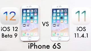 iPHONE 6S iOS 12 BETA 9 Vs iOS 1141 Speed Comparison Review [upl. by Vidovic]