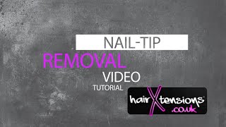 How to Remove Pre Bonded Nail Tip  UTip Hair Extensions Tutorial  HairXtensionscouk [upl. by Philbrook]