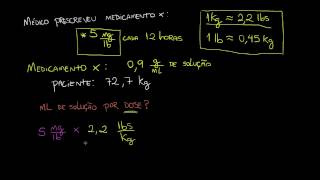 Exemplo de conversão de unidades dosagem de medicamentos [upl. by Htiaf]
