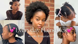 Stunning Everyday Hairstyles for Short 4C Hair Compilation  Natural Hair [upl. by Blanchard]