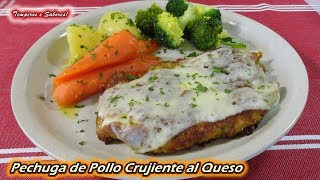 PECHUGA DE POLLO CRUJIENTE AL QUESO delicioso y muy fácil [upl. by Nodyl]