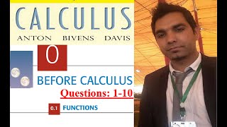 Calculus Ch  0 Ex  01 Question 110 Before Calculus Function Graph Domain Howard Anton 10th Ed [upl. by Nickolaus]