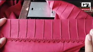 Salwar ka Poncha Design  Cutting And Stitching Tutorials  Poncha Design With Lace For Trouser [upl. by Zennas]