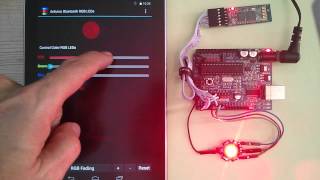 Android Arduino Control RGB LEDs via Bluetooth [upl. by Melessa]