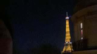 Eiffel Tower Light Show From Balcony [upl. by Clarisse]