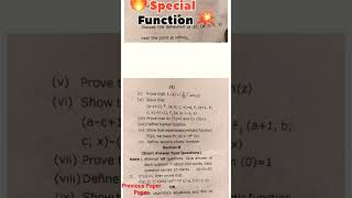 Special FunctionPrevious Year PaperShortstrendingMscMaths [upl. by Thgiled]