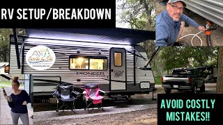 RV Setup amp Breakdown for Newbies with 👍 List [upl. by Einhpad727]